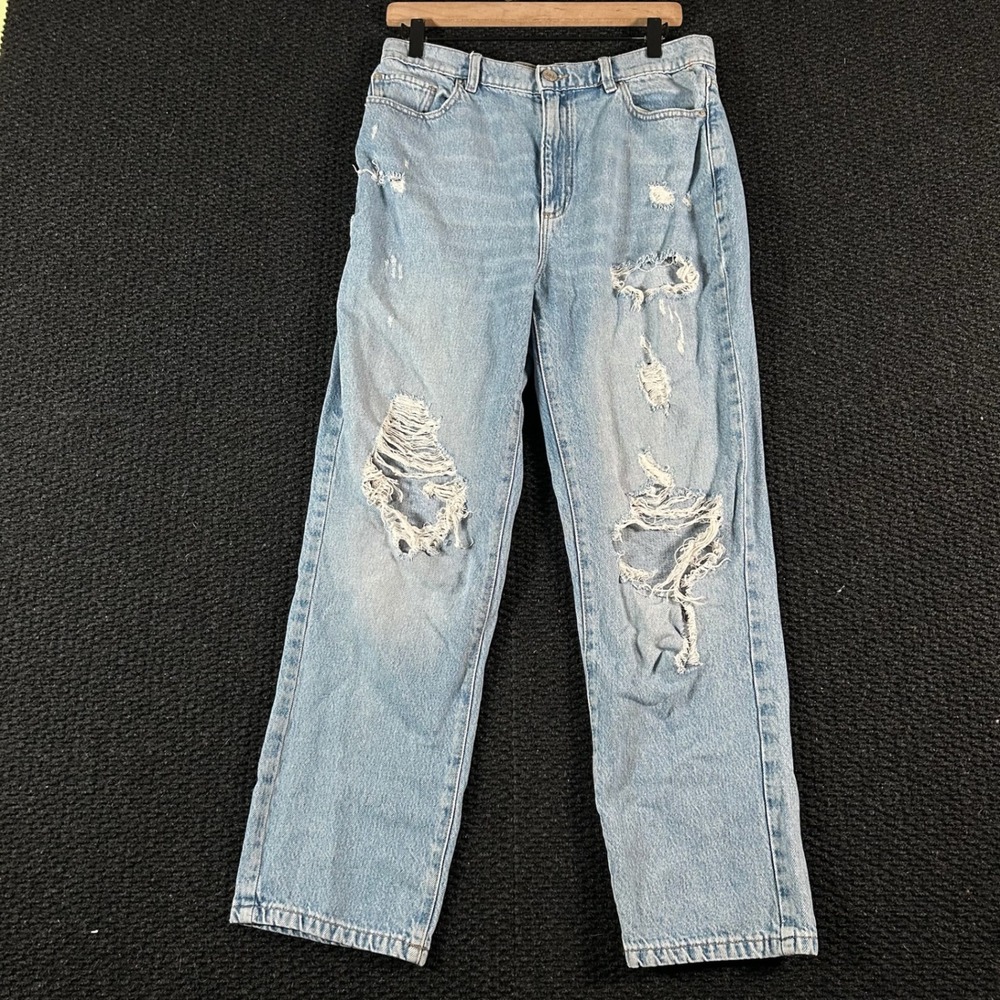 Garage Denim Womens Jeans Size‎ 11 Light Wash Distressed Vintage Straight Leg